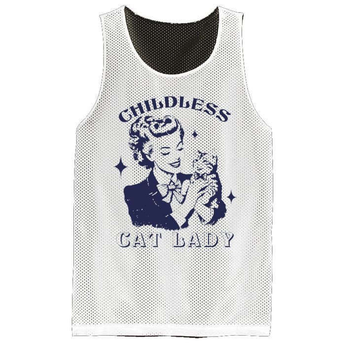 This Childless Cat Lady Ladies Is Voting Retro 2024 Usa Mesh Reversible Basketball Jersey Tank