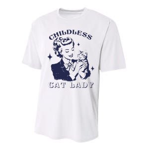 This Childless Cat Lady Ladies Is Voting Retro 2024 Usa Performance Sprint T-Shirt