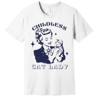 This Childless Cat Lady Ladies Is Voting Retro 2024 Usa Premium T-Shirt