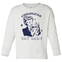 This Childless Cat Lady Ladies Is Voting Retro 2024 Usa Toddler Long Sleeve Shirt