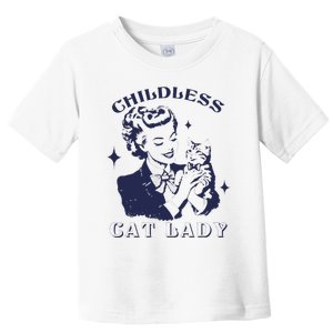 This Childless Cat Lady Ladies Is Voting Retro 2024 Usa Toddler T-Shirt