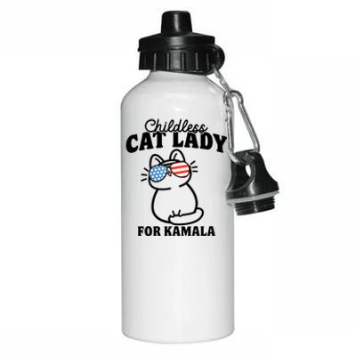 This Childless Cat Lady Is Voting Kamala Aluminum Water Bottle 