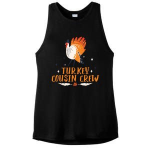 Turkey Cousin Crew Thanksgiving Family Member Cousins Funny Gift Ladies PosiCharge Tri-Blend Wicking Tank