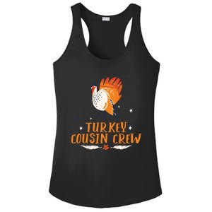 Turkey Cousin Crew Thanksgiving Family Member Cousins Funny Gift Ladies PosiCharge Competitor Racerback Tank