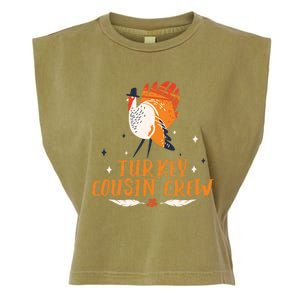 Turkey Cousin Crew Thanksgiving Family Member Cousins Funny Gift Garment-Dyed Women's Muscle Tee