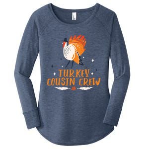 Turkey Cousin Crew Thanksgiving Family Member Cousins Funny Gift Women's Perfect Tri Tunic Long Sleeve Shirt