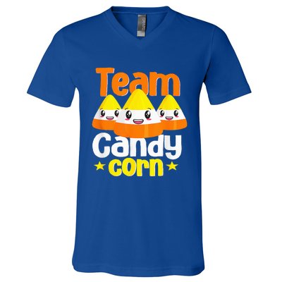 Team Candy Corn Halloween Costume Funny V-Neck T-Shirt