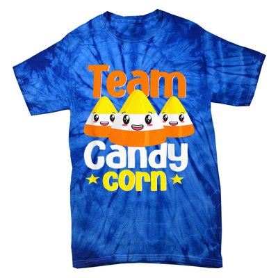 Team Candy Corn Halloween Costume Funny Tie-Dye T-Shirt