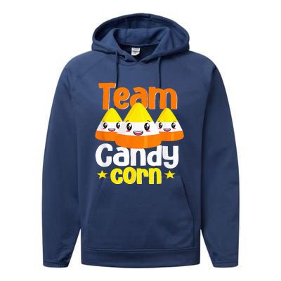 Team Candy Corn Halloween Costume Funny Performance Fleece Hoodie