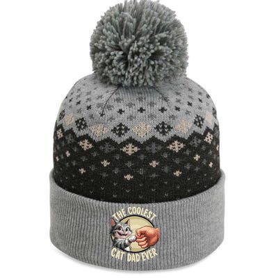 The Coolest Cat Dad Ever FatherS Day The Baniff Cuffed Pom Beanie