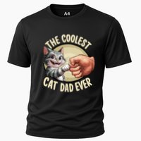 The Coolest Cat Dad Ever FatherS Day Cooling Performance Crew T-Shirt