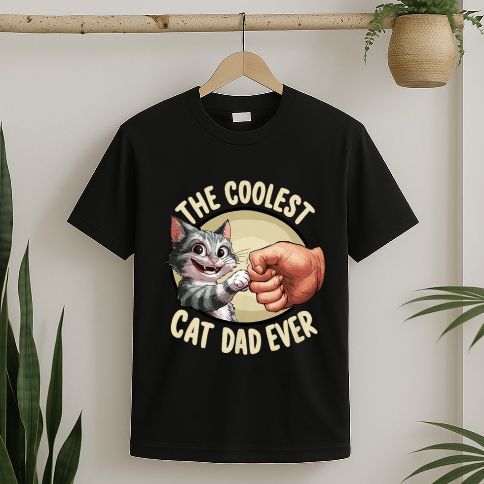 The Coolest Cat Dad Ever FatherS Day T-Shirt