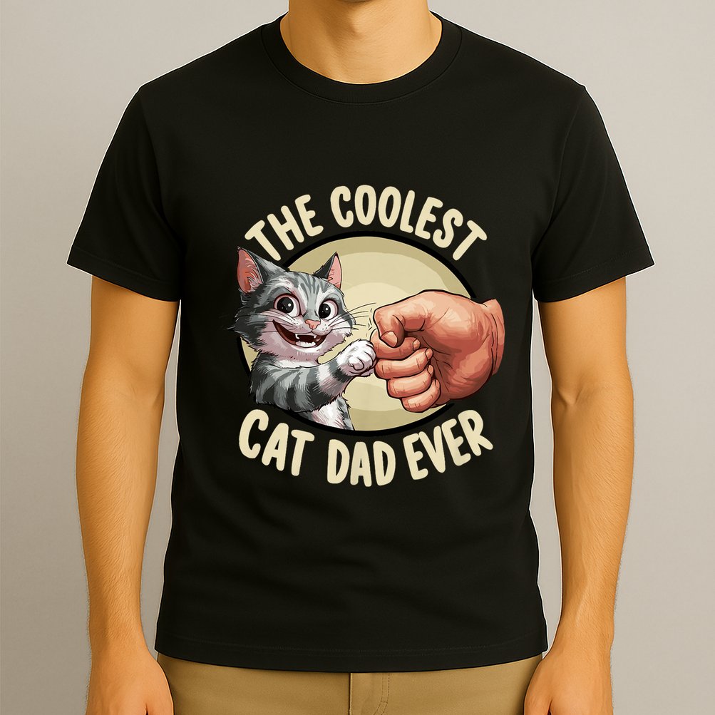 The Coolest Cat Dad Ever FatherS Day T-Shirt