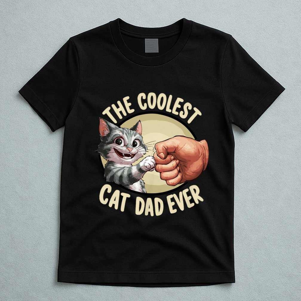 The Coolest Cat Dad Ever FatherS Day T-Shirt