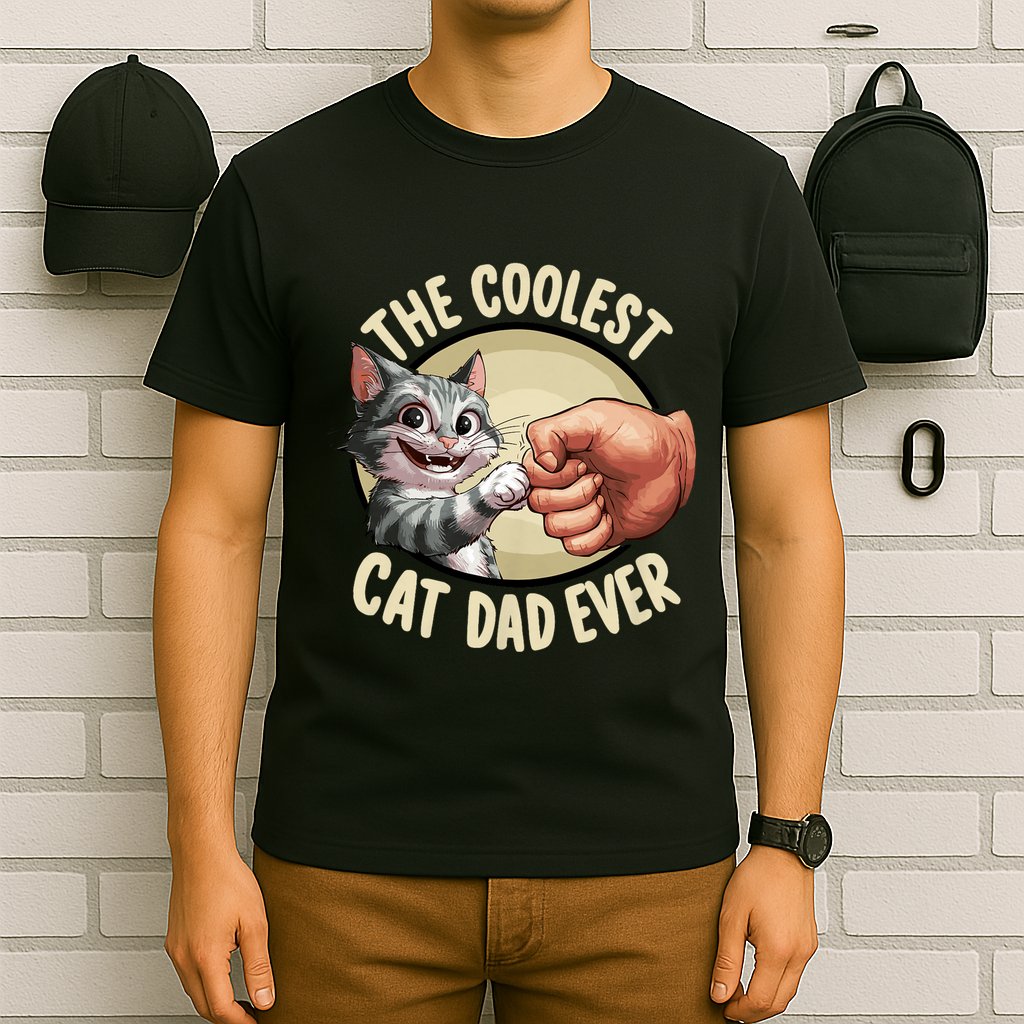 The Coolest Cat Dad Ever FatherS Day T-Shirt