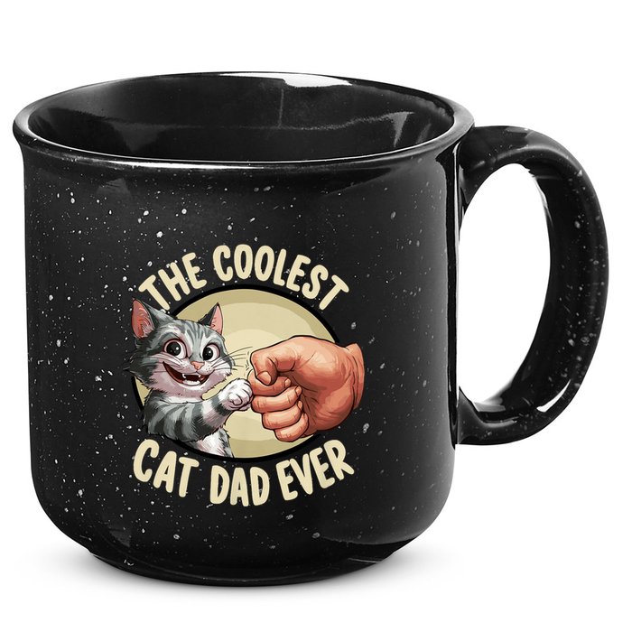 The Coolest Cat Dad Ever FatherS Day 15oz Campfire Ceramic Mug