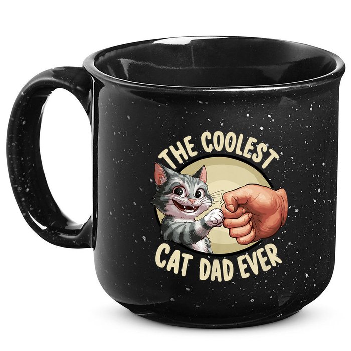 The Coolest Cat Dad Ever FatherS Day 15oz Campfire Ceramic Mug