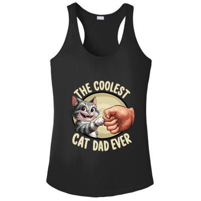 The Coolest Cat Dad Ever FatherS Day Ladies PosiCharge Competitor Racerback Tank