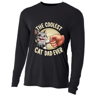 The Coolest Cat Dad Ever FatherS Day Cooling Performance Long Sleeve Crew