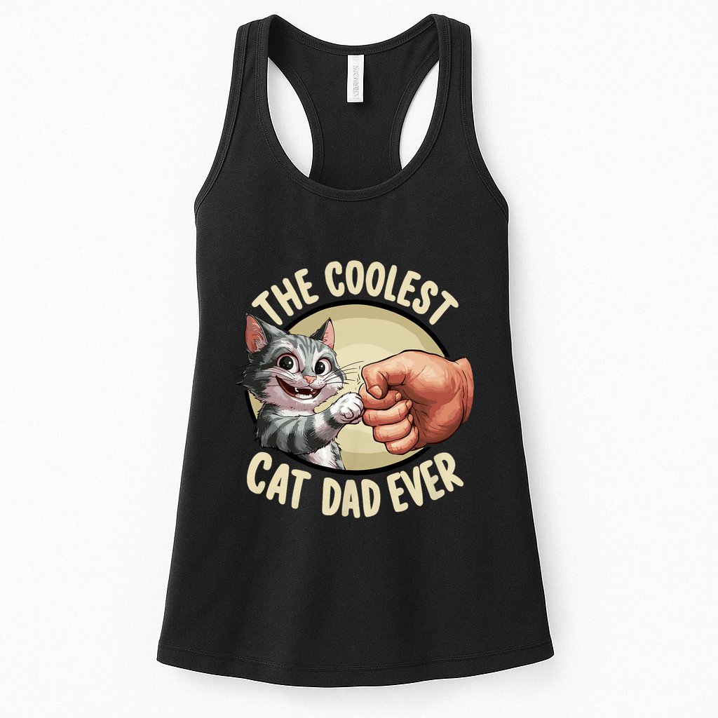 The Coolest Cat Dad Ever FatherS Day Womens Tank Top