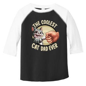 The Coolest Cat Dad Ever FatherS Day Toddler Fine Jersey T-Shirt