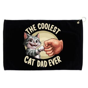 The Coolest Cat Dad Ever FatherS Day Grommeted Golf Towel