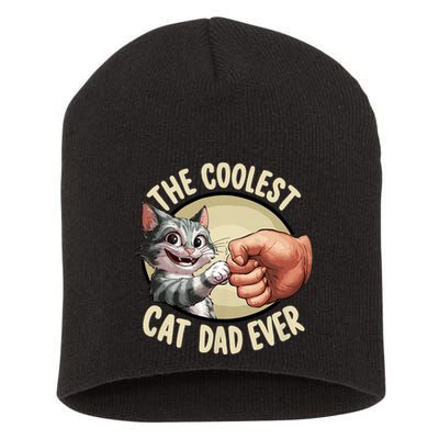 The Coolest Cat Dad Ever FatherS Day Short Acrylic Beanie