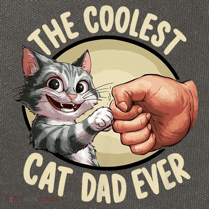 The Coolest Cat Dad Ever FatherS Day Cotton Canvas Backpack
