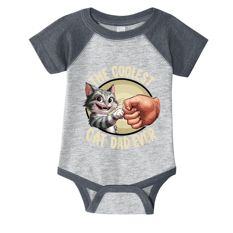 The Coolest Cat Dad Ever FatherS Day Infant Baby Jersey Bodysuit