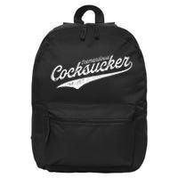 Tremendous Cocksucker Cock Sucker Proud Funny Lgbtq 16 in Basic Backpack