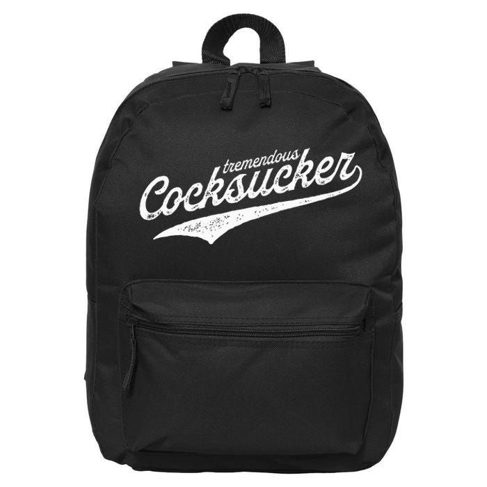 Tremendous Cocksucker Cock Sucker Proud Funny Lgbtq 16 in Basic Backpack