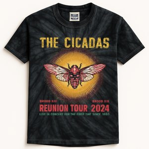 The Cicada Concert 2024 Year Of Cicada Bug Lover Nature Kids Tie-Dye T-Shirt