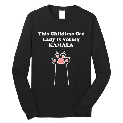 This Childless Cat Lady Is Voting For Kamala Harris Long Sleeve Shirt