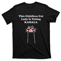 This Childless Cat Lady Is Voting For Kamala Harris T-Shirt