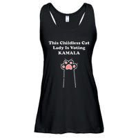 This Childless Cat Lady Is Voting For Kamala Harris Ladies Essential Flowy Tank