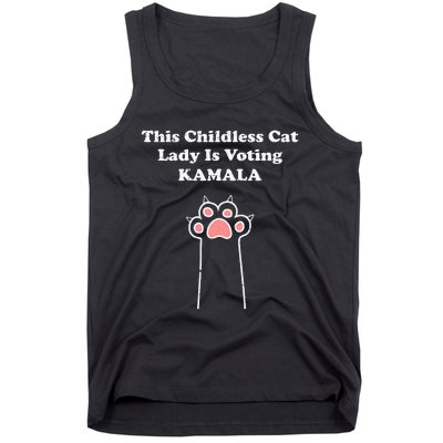 This Childless Cat Lady Is Voting For Kamala Harris Tank Top