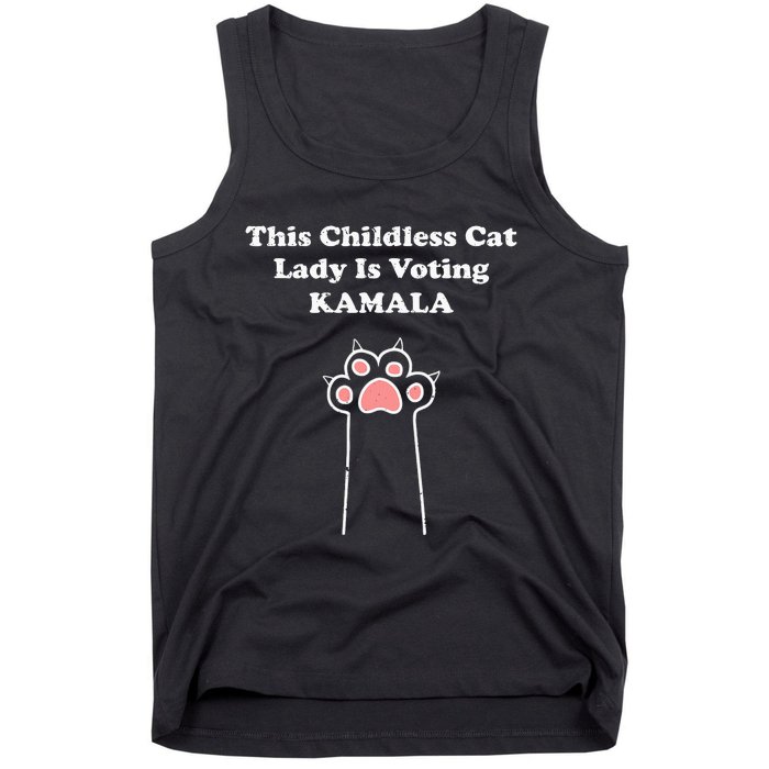 This Childless Cat Lady Is Voting For Kamala Harris Tank Top