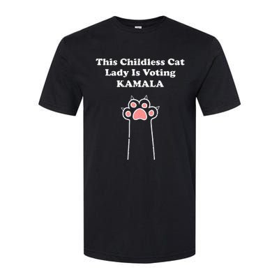 This Childless Cat Lady Is Voting For Kamala Harris Softstyle CVC T-Shirt