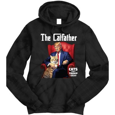 The Catfather Cat For Trump 2024 Tie Dye Hoodie