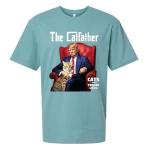 The Catfather Cat For Trump 2024 Sueded Cloud Jersey T-Shirt