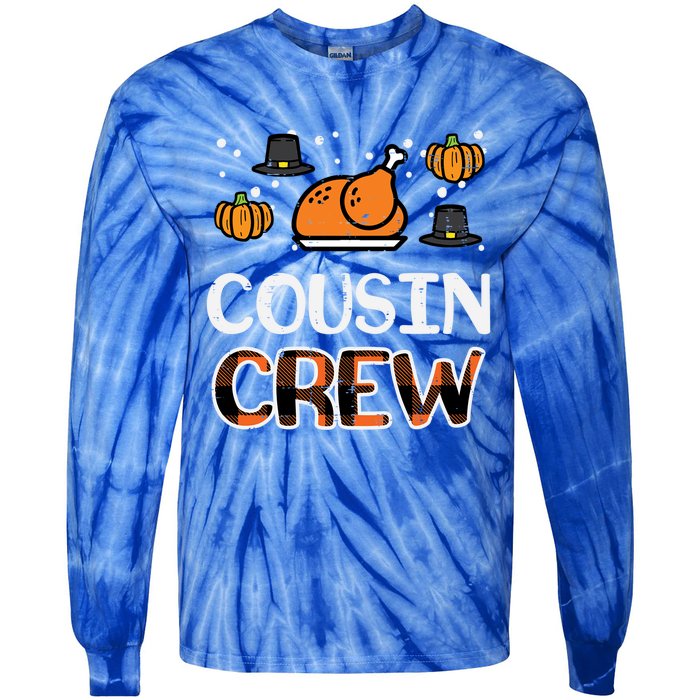 Thanksgiving Cousin Crew Fall Matching Great Gift Tie-Dye Long Sleeve Shirt