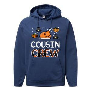 Thanksgiving Cousin Crew Fall Matching Great Gift Performance Fleece Hoodie