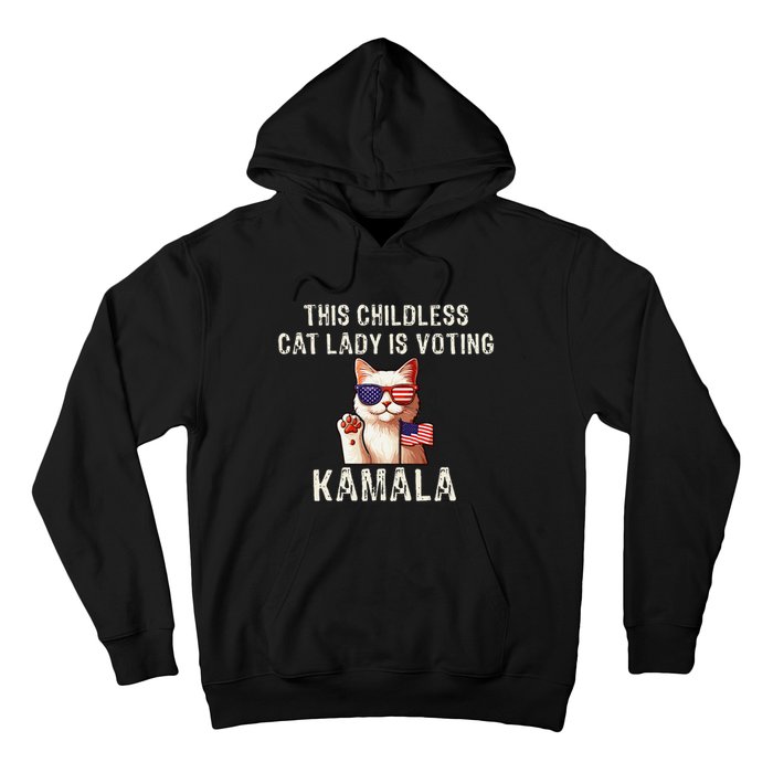 This Childless Cat Lady Is Voting Kamala 2024 Gift Hoodie