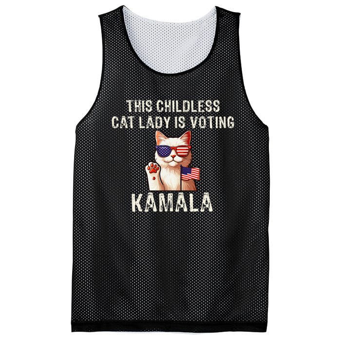 This Childless Cat Lady Is Voting Kamala 2024 Gift Mesh Reversible Basketball Jersey Tank