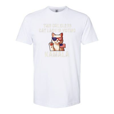 This Childless Cat Lady Is Voting Kamala 2024 Gift Softstyle CVC T-Shirt