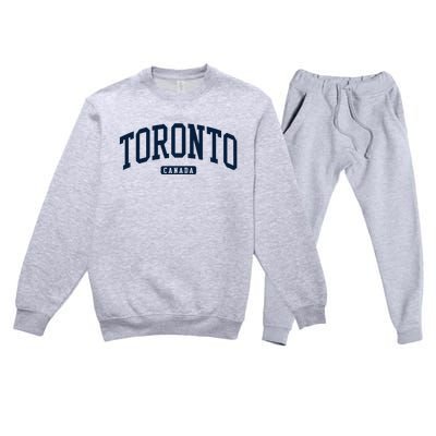 Toronto Canada College University Style Premium Crewneck Sweatsuit Set