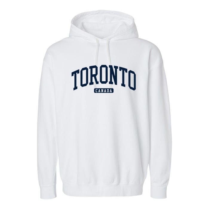 Toronto Canada College University Style Garment-Dyed Fleece Hoodie