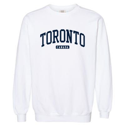 Toronto Canada College University Style Garment-Dyed Sweatshirt