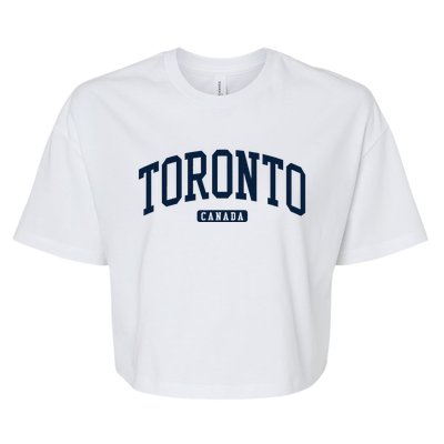 Toronto Canada College University Style Bella+Canvas Jersey Crop Tee