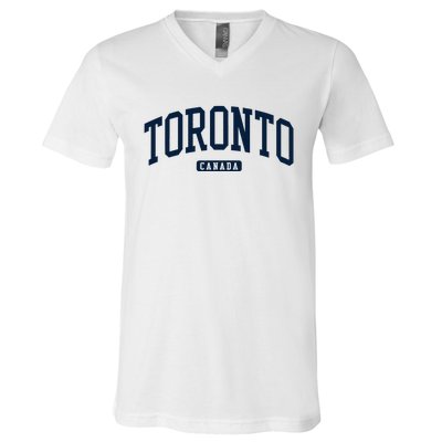 Toronto Canada College University Style V-Neck T-Shirt